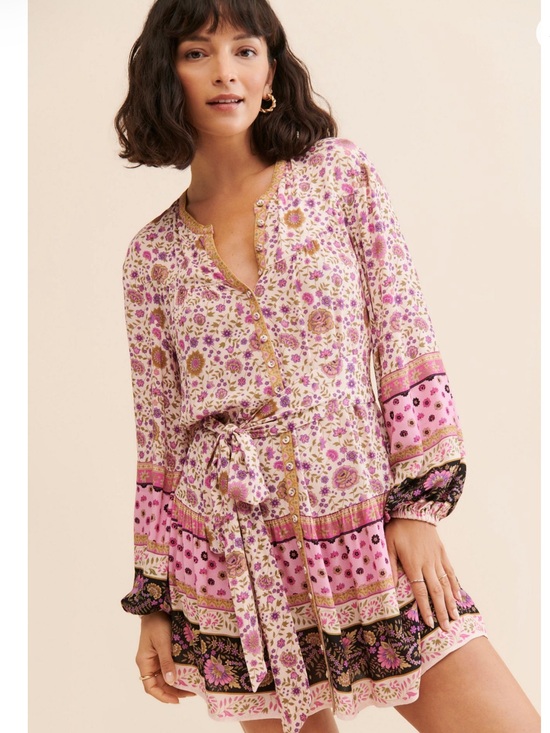 Spell Dresses & Skirts - Spell The Gypsy Lady Untamed Pink and White Floral Mini Dress Size S